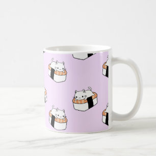 Gullig mugg för Sushikattkaffe