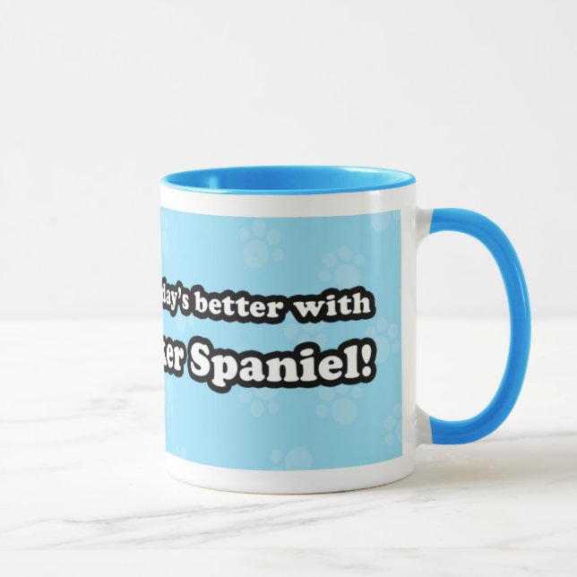 Gullig mugg för tecknadcockerspanielSpaniel (Höger)