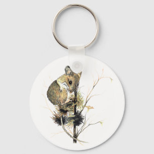 Gullig mus Keychain Nyckelring