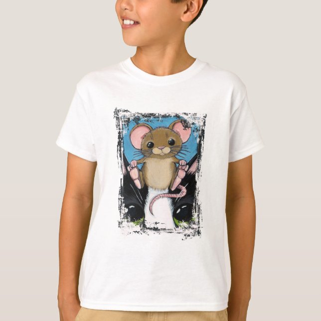 Gullig mus- och kattT-tröja T-shirt (Framsida)