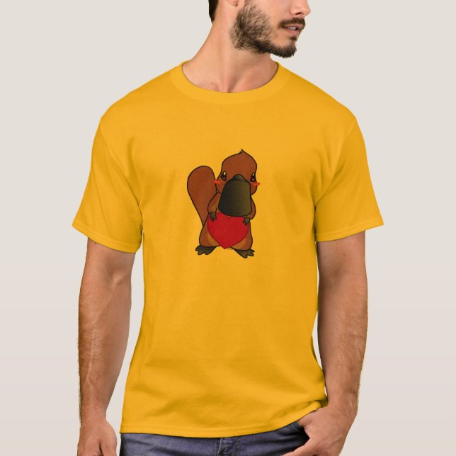 Gullig näbbdjur t shirt (Framsida)