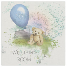 Gullig nalle barnkammare för pojke för tyg