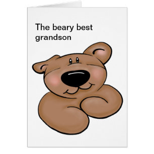 Gullig nallefödelsedag hälsningskort