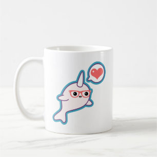 Gullig Nerd Narwhal Kaffemugg