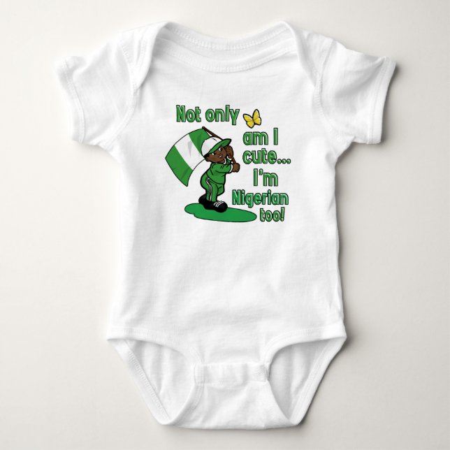 Gullig nigeriansk bebisdesign t-shirt (Framsida)