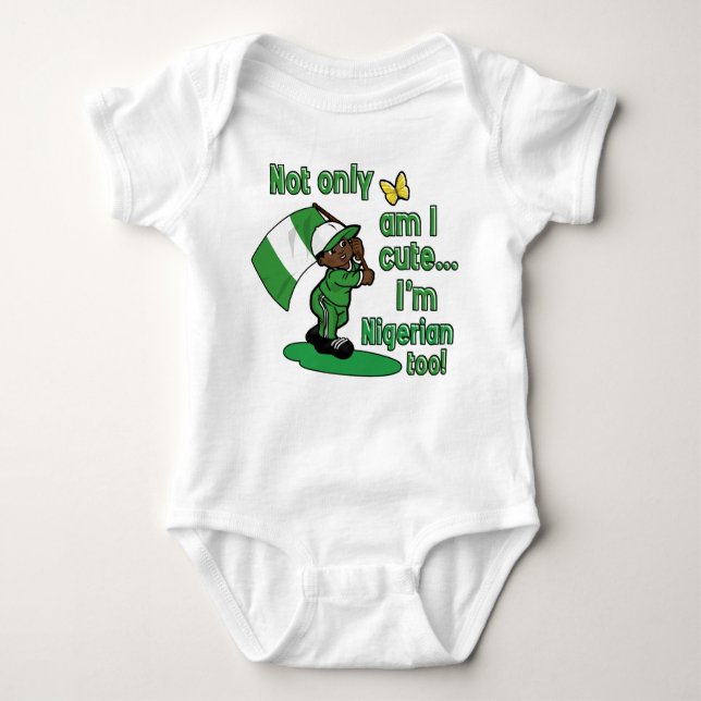 Gullig nigeriansk bebisdesign tee (Framsida)