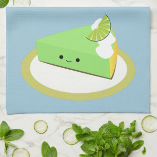 Gullig nyckel- limefruktpaj kökshandduk