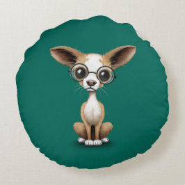 Gullig nyfiken Chihuahua som ha på sig Rund Kudde