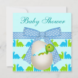 Gullig nyligen kläckt babyDinosaurbaby shower Inbjudningar
