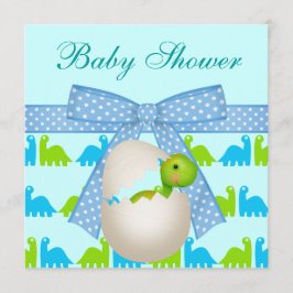 Gullig nyligen kläckt babyDinosaurbaby shower Inbjudningar