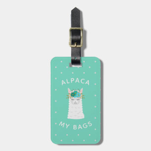 Gullig och moderiktig turkos för Alpaca Bagagebricka