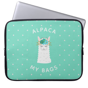 Gullig och moderiktig turkos för Alpaca Laptop Fodral