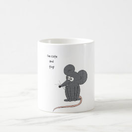 Gullig och mycket liten mus kaffemugg