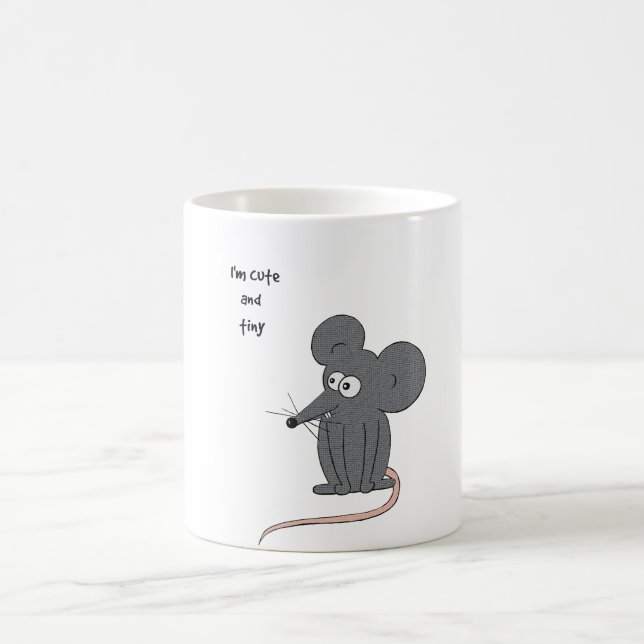 Gullig och mycket liten mus kaffemugg (Center)