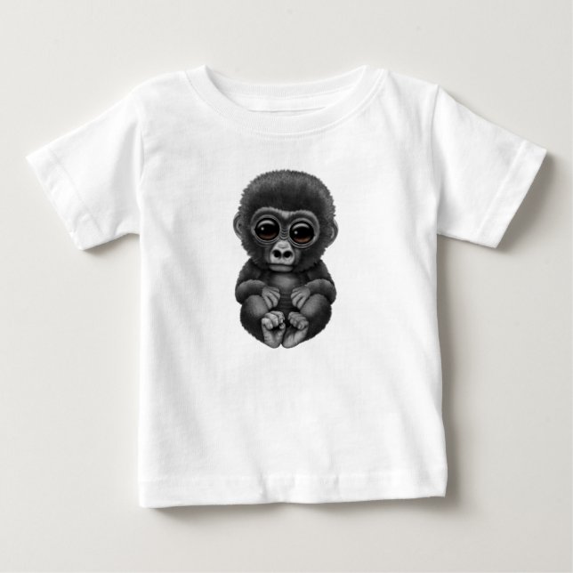 Gullig och nyfiken babygorilla tee shirt (Framsida)