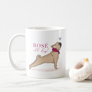 Gullig och rolig fransk bulldoggmugg kaffemugg