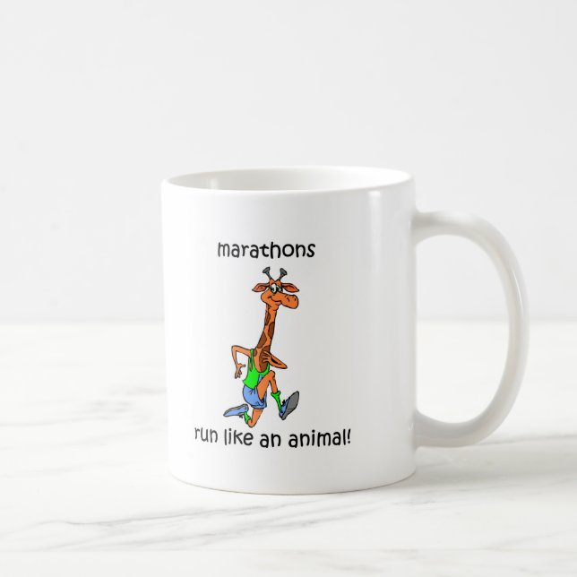 Gullig och rolig maraton kaffemugg (Höger)