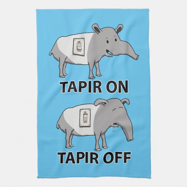 Gullig och rolig Tapir på Tapir av Kökshandduk (Vertikal)