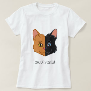 Gullig orange för två färg och svartChimerakatt T Shirt