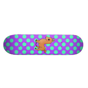 Gullig orange Llama Skateboard Bräda 19,5 Cm