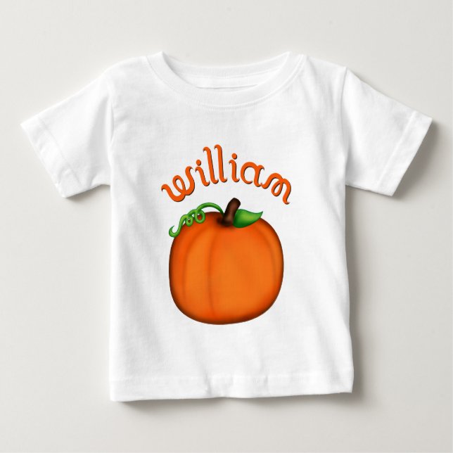 Gullig orange pumpa för William T Shirt (Framsida)