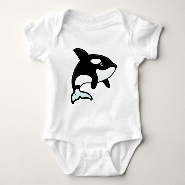 Gullig Orca/späckhuggare Tee Shirt (Framsida)