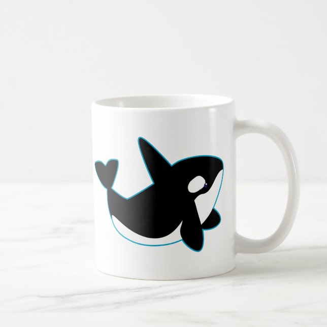 Gullig Orca (späckhuggaren) Kaffemugg (Höger)