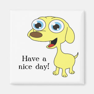 Gullig ord för hundillustrationrealitet magnet