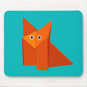 Gullig Origami räv Musmatta