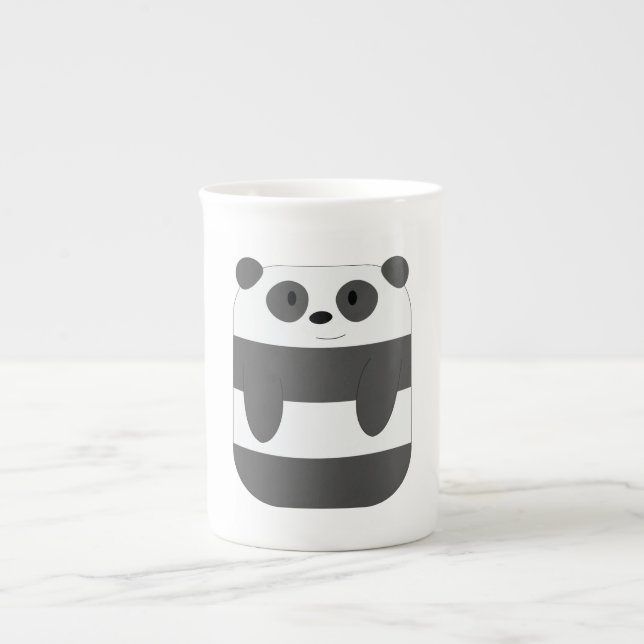 Gullig panda för gullig tecknad benporslin mugg (Framsidan)