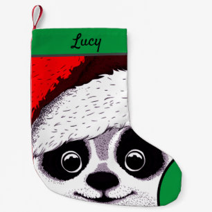 gullig panda i jul liten julstrumpa
