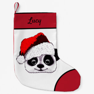 gullig panda i jul liten julstrumpa