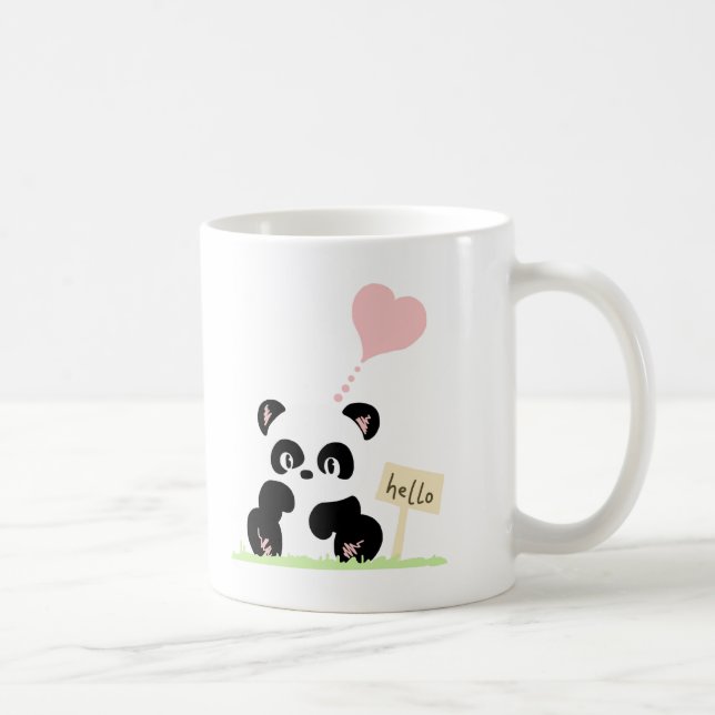 Gullig Panda Kaffemugg (Höger)
