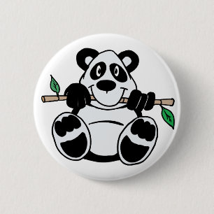 Gullig Panda Knapp