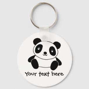 Gullig Panda Nyckelring