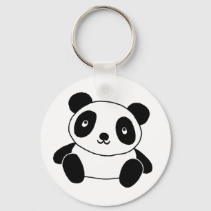 Gullig Panda Nyckelring
