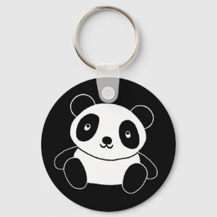 Gullig Panda Nyckelring