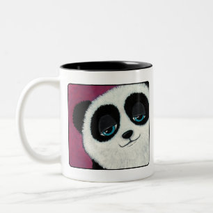 Gullig Panda på rosamuggen Två-Tonad Mugg