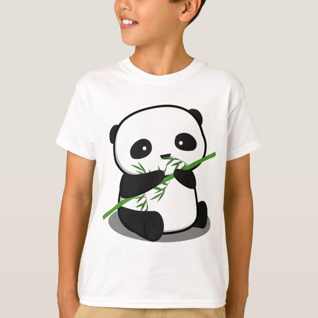 Gullig Panda Tee Shirt (Framsida)