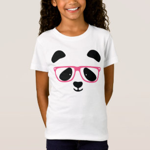 Gullig Pandaansiktefödelsedag T-shirt