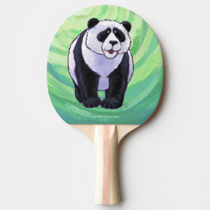 Gullig Pandabjörn på grönt Pingisracket