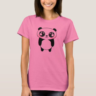 Gullig Pandabjörnillustration Tee Shirt