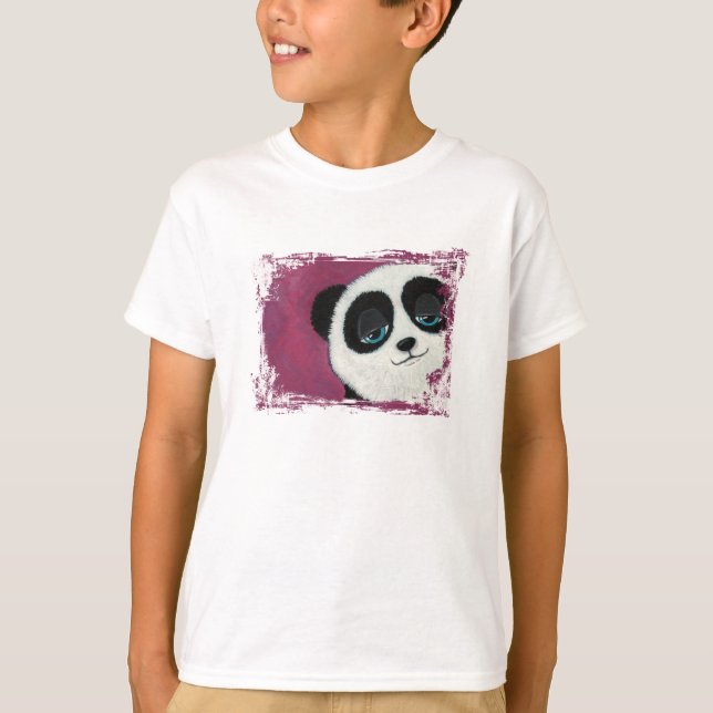 Gullig PandabjörnT-tröja Tee Shirt (Framsida)