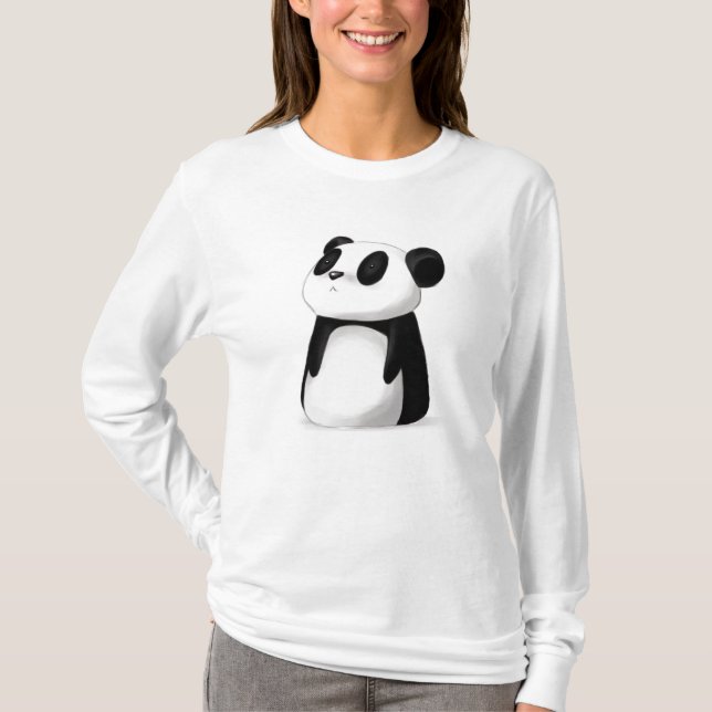 Gullig Pandaskjorta Tee Shirt (Framsida)