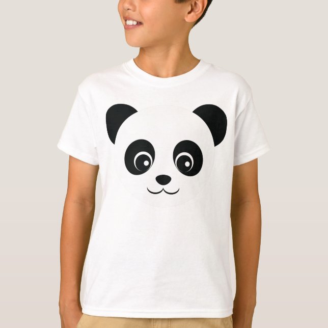 Gullig PandaT-tröja T Shirt (Framsida)