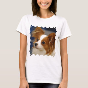 Gullig Papillon hund Tee