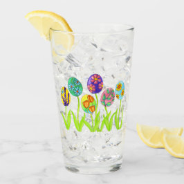 Gullig påskäggblommajulfest glaskopp