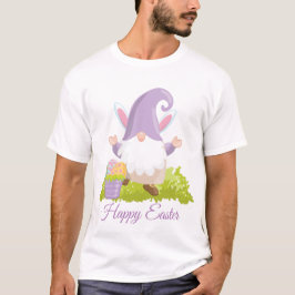 Gullig påskgnome och ägghelgdag t shirt