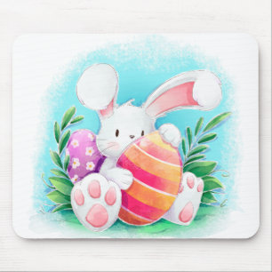 Gullig påskharevattenfärg   Mousepad Musmatta