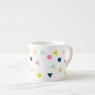 Gullig pastellfärgad geometrisk mönstermugg espressomugg